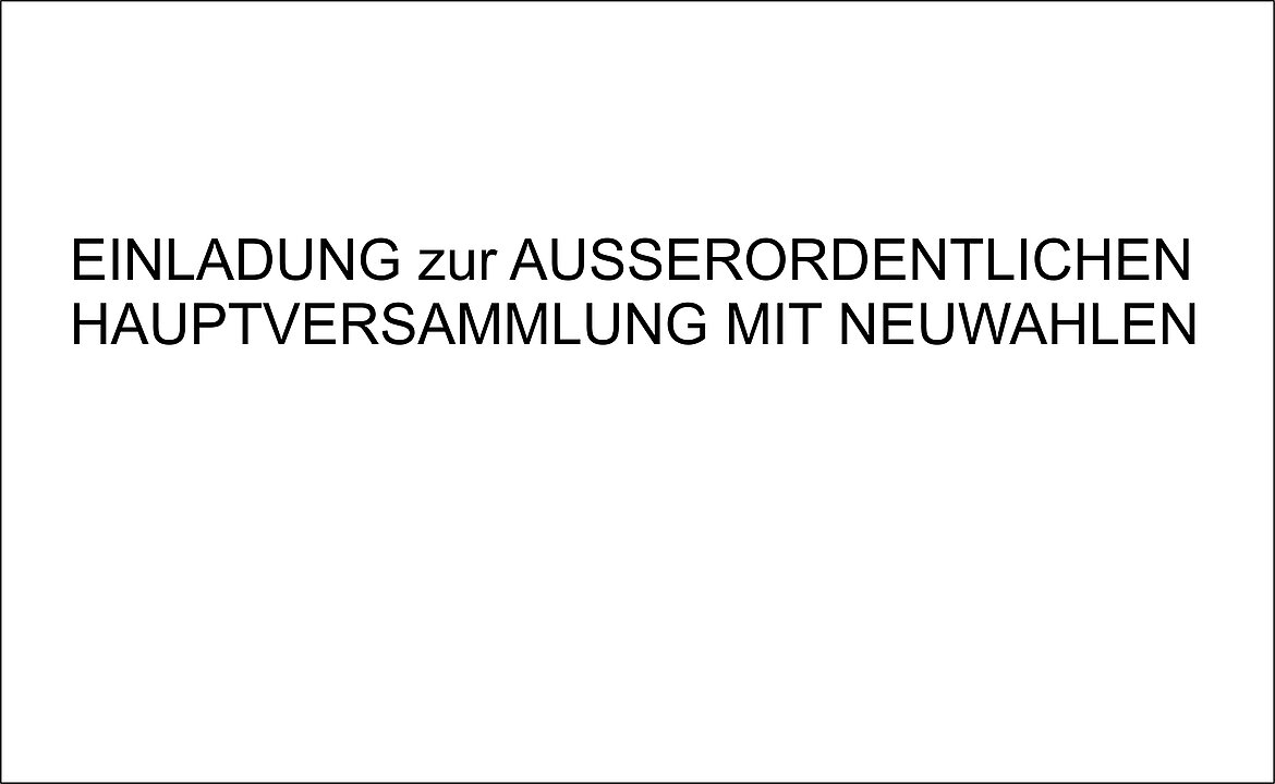 Text Einladung zur Hauptversammlung