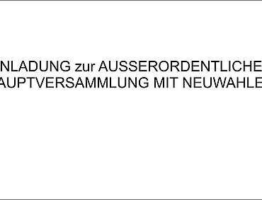 Text Einladung zur Hauptversammlung